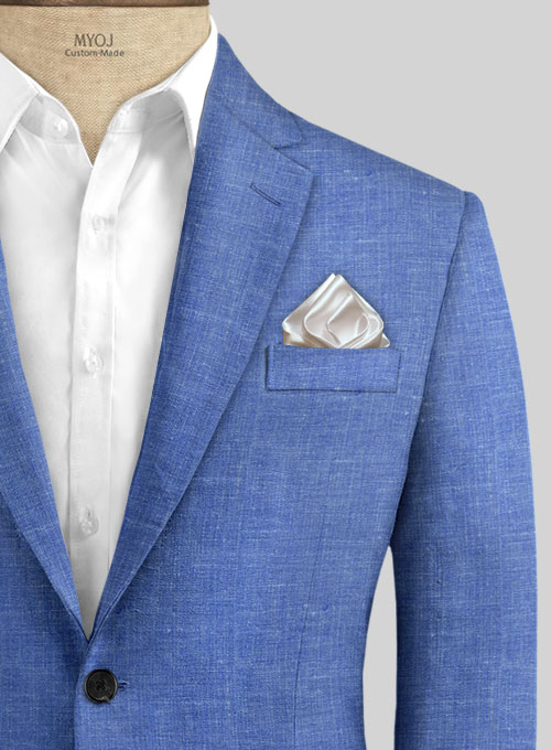 Italian Linen Smoked Blue Jacket - Click Image to Close