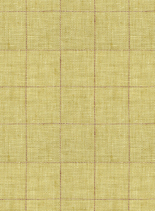 Italian Linen Lomna Yellow Checks Jacket