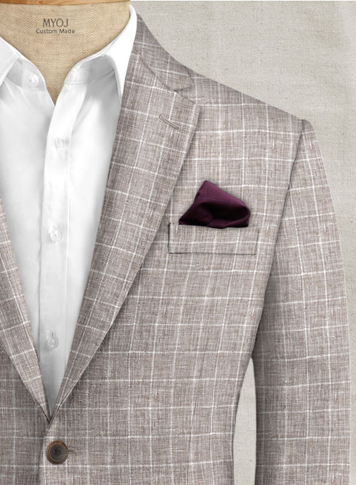 Italian Linen Lusso Brown Jacket - Click Image to Close