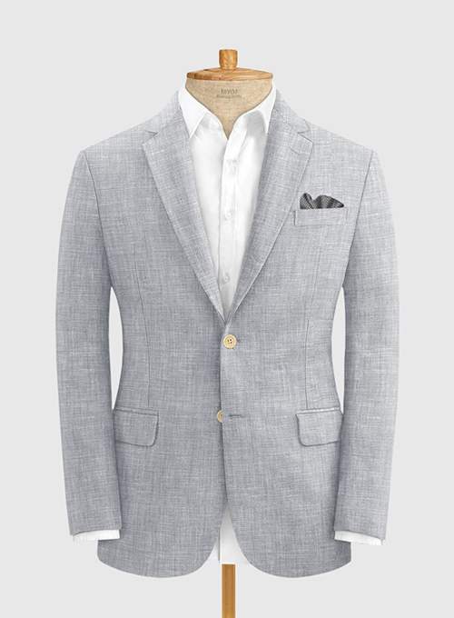 Italian Zod Light Gray Linen Jacket