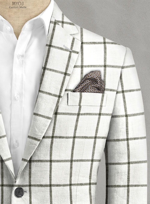 Italian Linen Ardia Checks Jacket