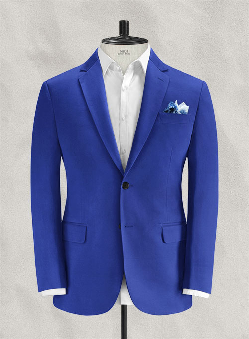 Italian Vivid Blue Cotton Jacket