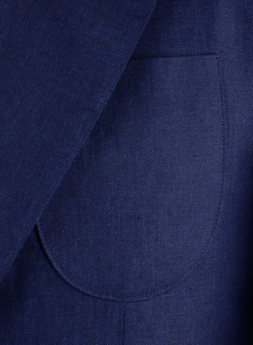 Italian Brandy Blue Pablo Style Linen Jacket