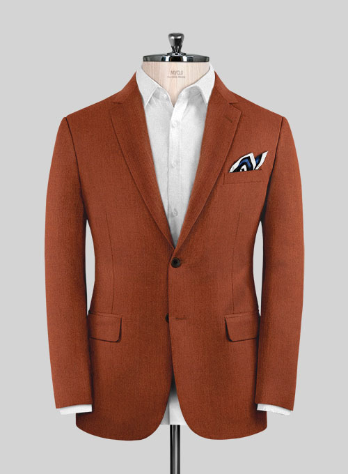 Italian Wool Cashmere Ginger Orange Jacket