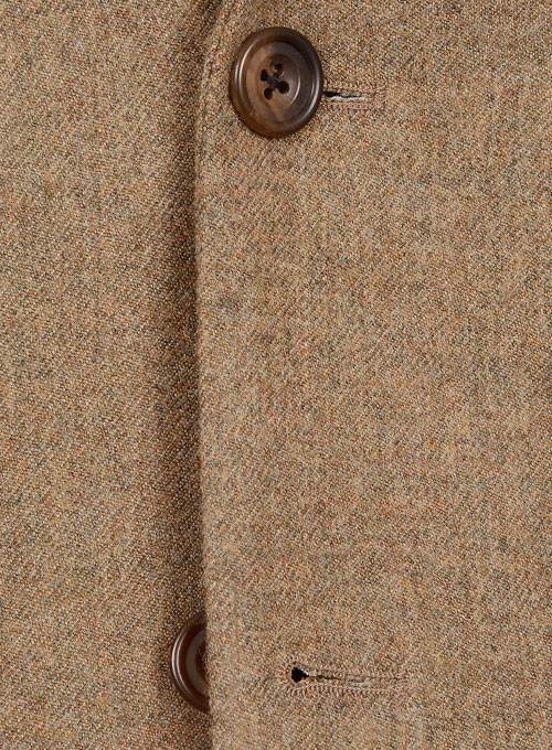 Light Weight Melange Brown Tweed Jacket - Click Image to Close