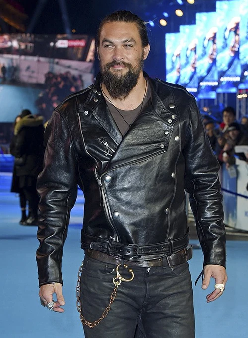 Jason Momoa Aquaman Premiere Leather Jacket : Made To Measure Custom ...