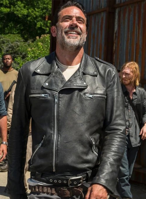 Jeffrey Morgan The Walking Dead Leather Jacket - Click Image to Close