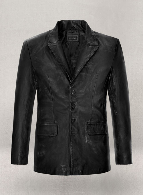 Jim Carrey Leather Blazer - Click Image to Close