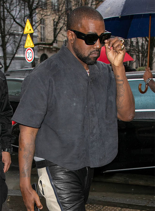 Kanye West Leather Shirt - Click Image to Close