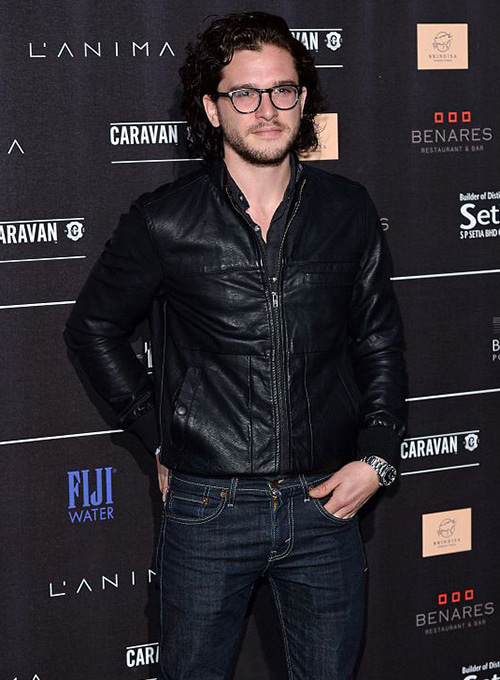 Kit Harington Battersea Annual Party Leather Jacket - Click Image to Close