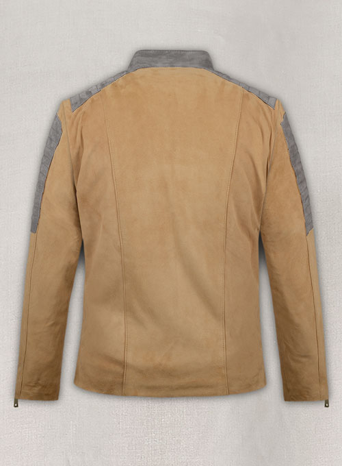 Latte Beige Suede Leather Jacket # 647 - Click Image to Close