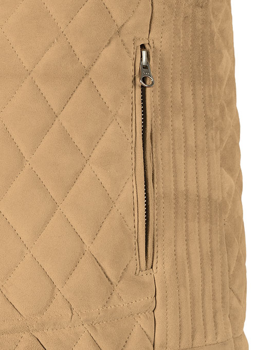 Latte Beige Suede Leather Vest # 324 - Click Image to Close