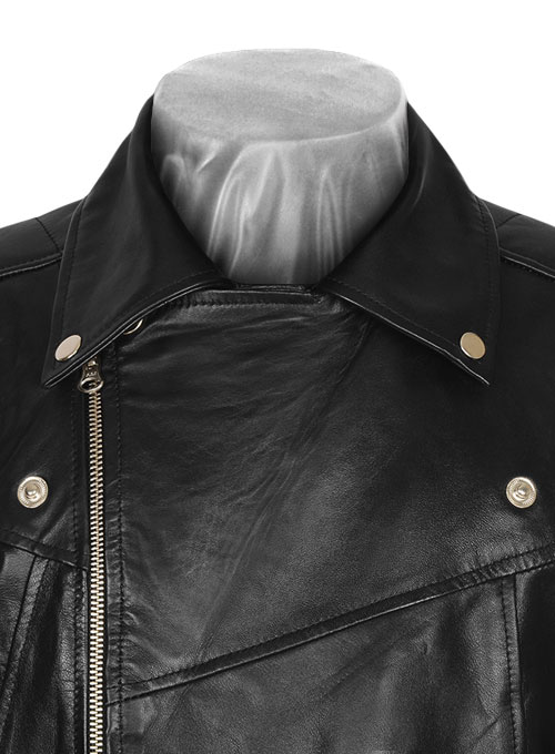 Pure Leather Biker Jacket #3 - Click Image to Close