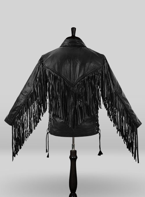 Leather Fringes Jacket #1006 - Click Image to Close