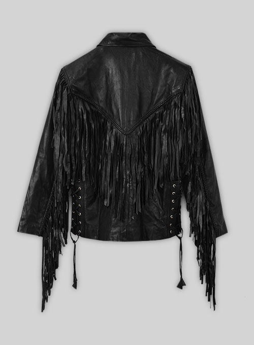 Leather Fringes Jacket #1006 - Click Image to Close