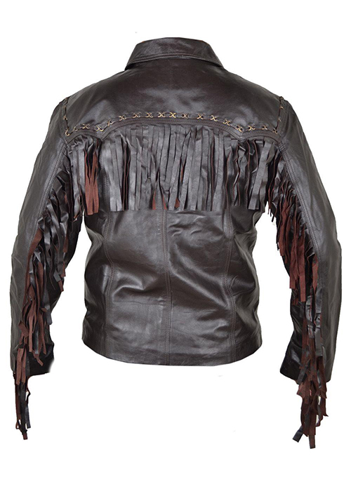 Leather Fringes Jacket #1007 - Click Image to Close