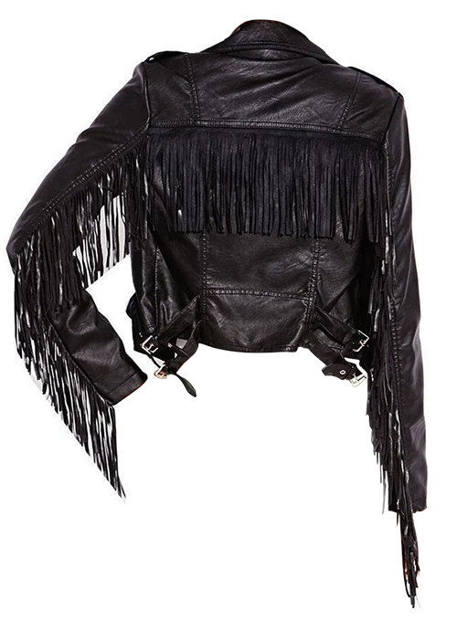 Leather Fringes Jacket #1008