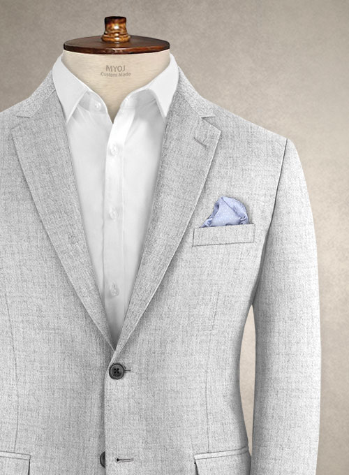 Light Gray Flannel Wool Jacket