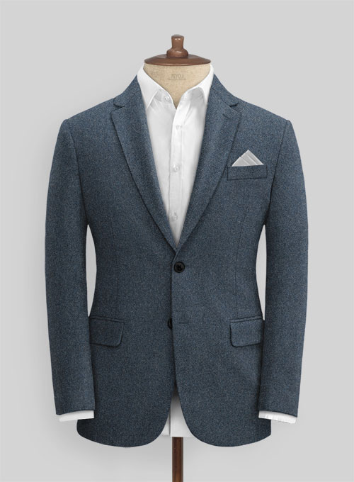 Light Weight Bond Blue Tweed Jacket