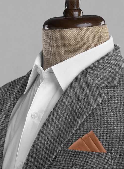 Light Weight Dark Gray Tweed Jacket - Click Image to Close