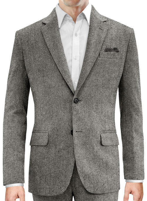 Light Weight Dark Gray Tweed Jacket : Made To Measure Custom Jeans For ...