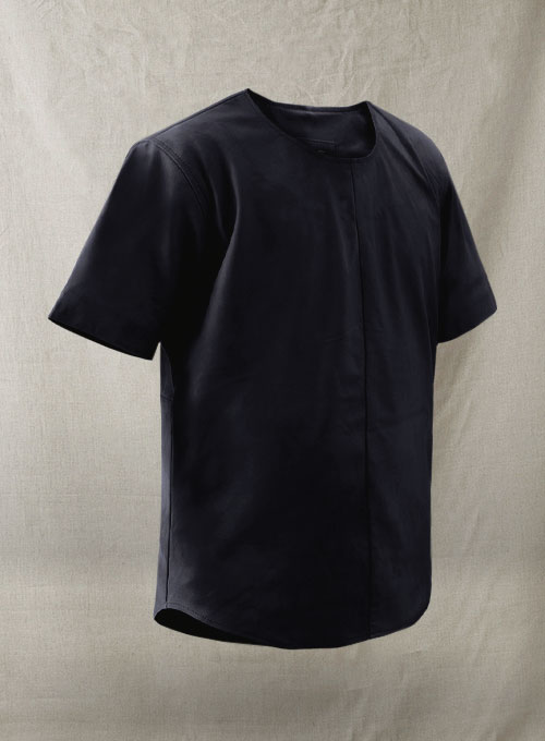 Light Weight Unlined Deep Blue Leather T-shirt