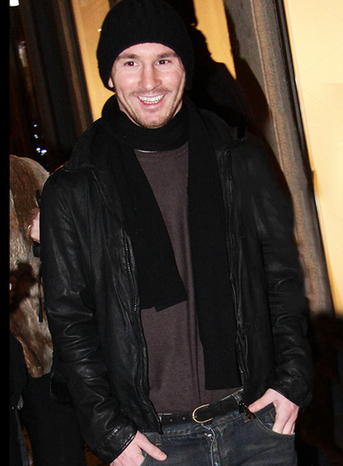 Lionel Messi Leather Jacket #2 - Click Image to Close