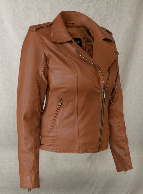 Log Cabin Brown Leather Jacket # 267 - Click Image to Close