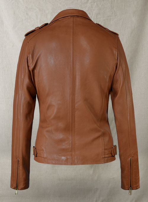 Log Cabin Brown Leather Jacket # 267