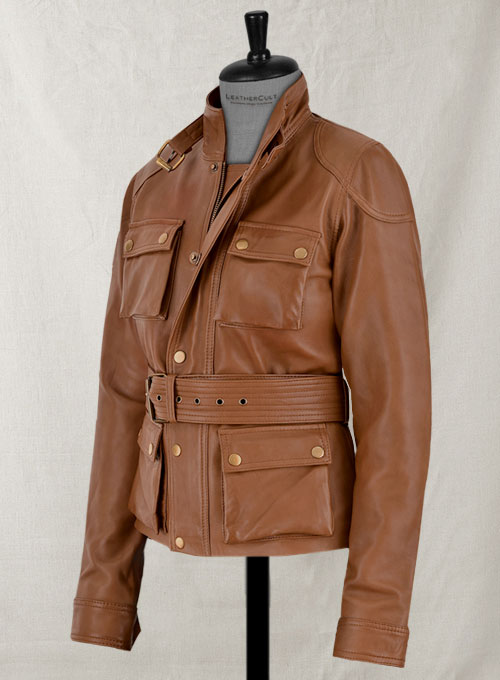 Log Cabin Brown Wax Leather Jacket #286