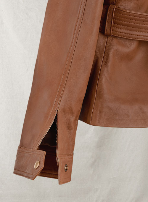 Log Cabin Brown Wax Leather Jacket #286 - Click Image to Close