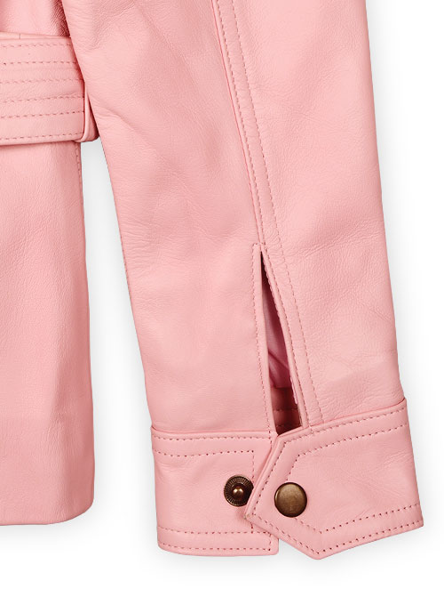 Light Pink Leather Jacket # 286 - Click Image to Close