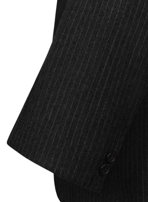 Light Weight Black Stripe Tweed Jacket - Click Image to Close