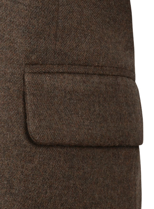 Light Weight Dark Brown Tweed Jacket - Click Image to Close