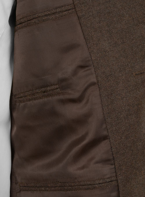 Light Weight Dark Brown Tweed Jacket - Click Image to Close