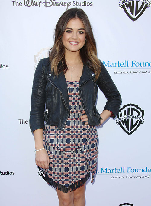 Lucy Hale Leather Jacket #2 - Click Image to Close