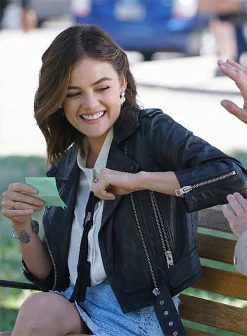 Lucy Hale Pretty Little Liars Leather Jacket - Click Image to Close