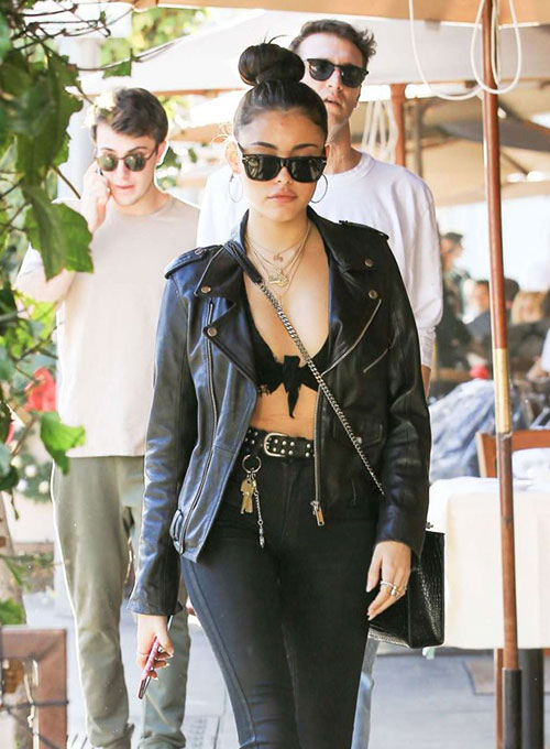 Madison Beer Leather Jacket #1 - Click Image to Close