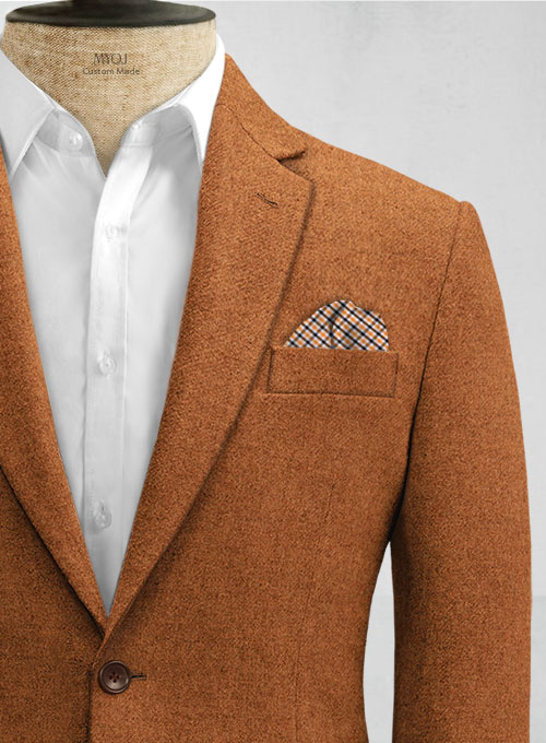 Melange Rust Tweed Jacket - Click Image to Close