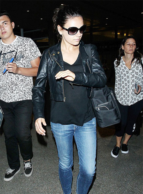 Mila Kunis Leather Jacket #2 - Click Image to Close