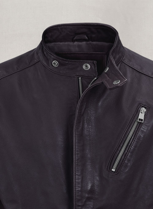 Motorad Purple Biker Leather Jacket - Click Image to Close