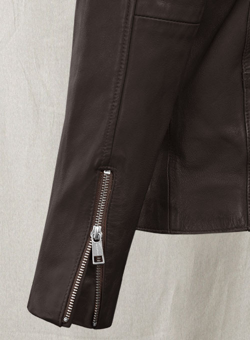 Motorad Brown Biker Leather Jacket - Click Image to Close