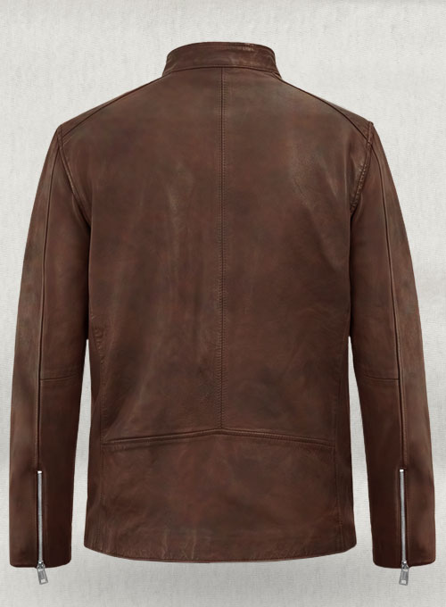 Motorad Spanish Brown Biker Leather Jacket - Click Image to Close