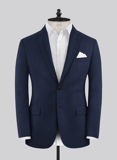 Napolean Ford Blue Birdseye Wool Jacket