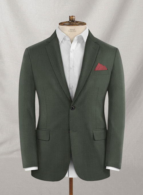 Napolean Military Green Wool Jacket