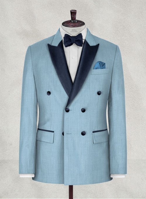 Napolean Taj Blue Wool Tuxedo Jacket