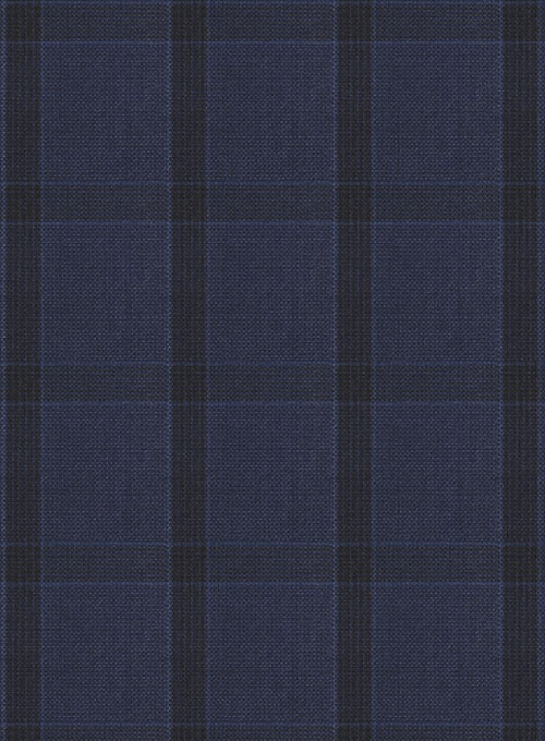 Napolean Tartan Space Blue Wool Jacket