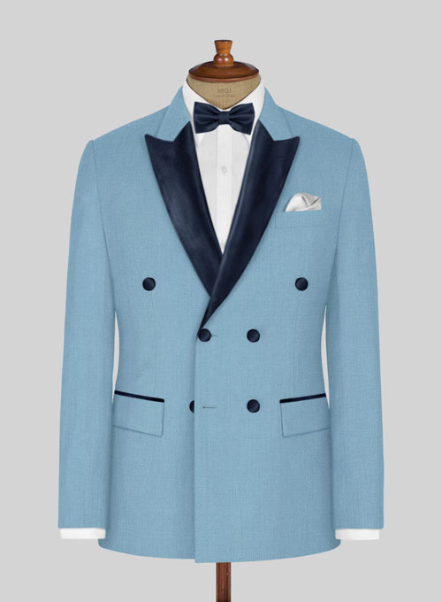 Napolean Taj Blue Wool Tuxedo Jacket