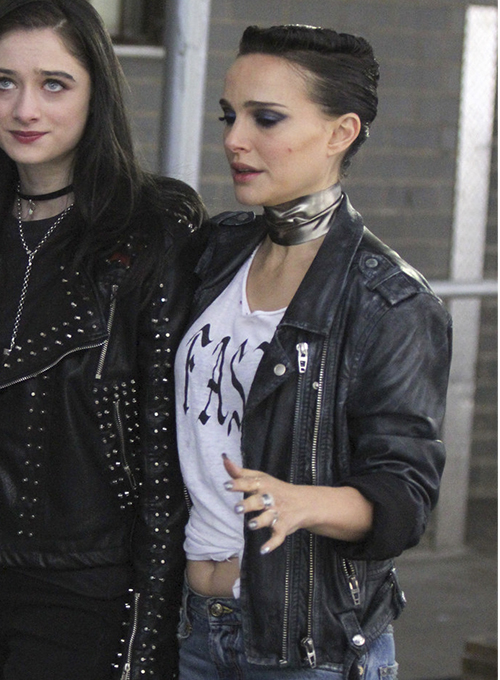 Natalie Portman Vox Lux Leather Jacket #1 - Click Image to Close