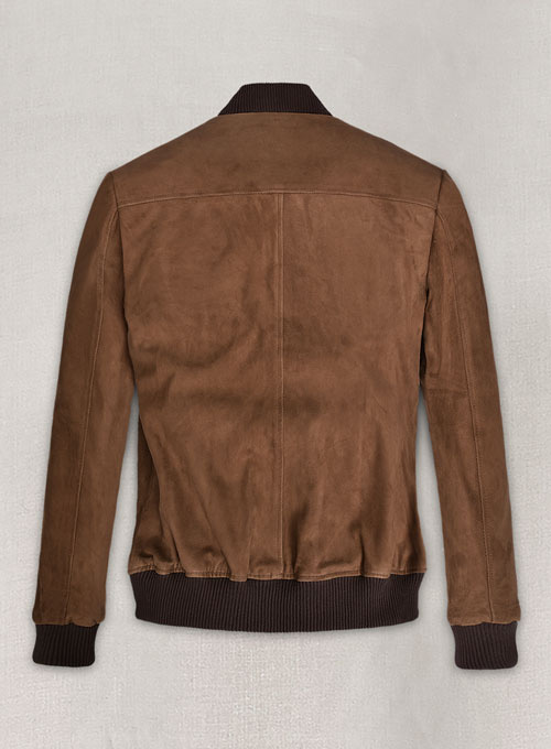 Oak Brown Suede Richard Madden Leather Jacket #1